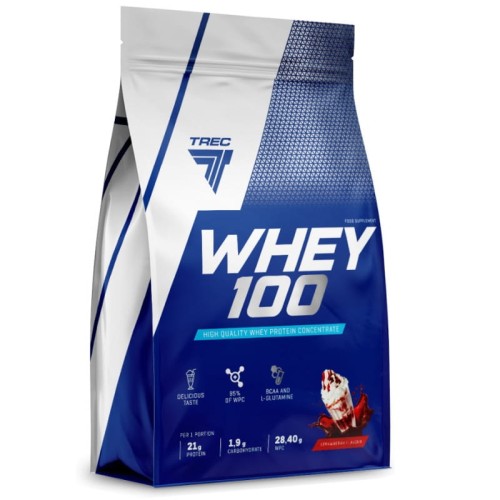 Białko Trec Whey 100  900g  Truskawka