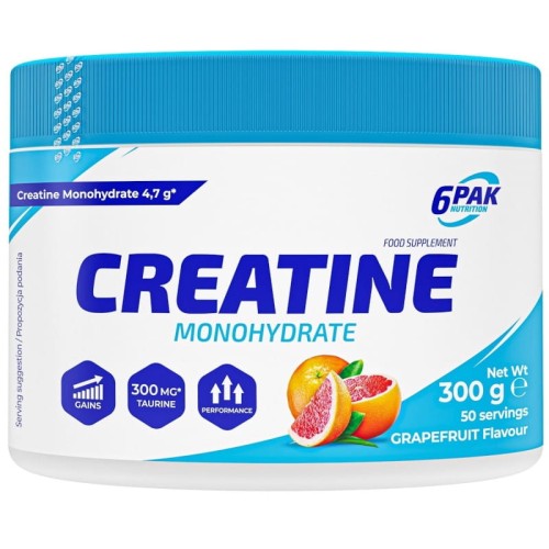 Kreatyna 6PAK Creatine Monohydrate  300g Grapefruit