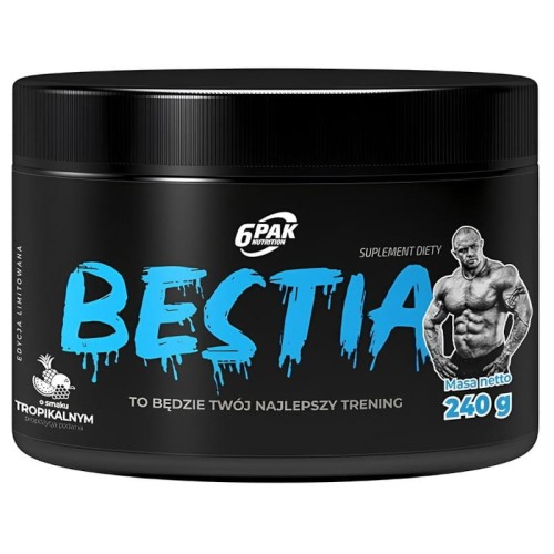 Przedtreningówka 6PAK BESTIA 240g Tropikalna
