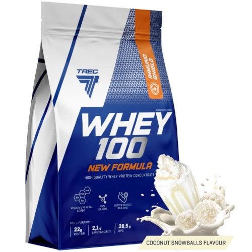 Białko Trec Whey  100 New Formula 700g  Pralina Kokosowa