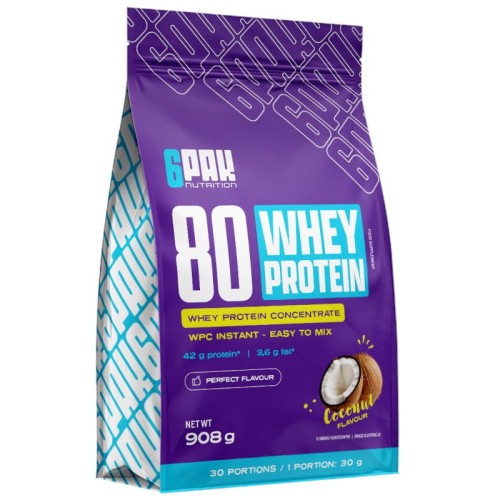 Białko 6Pak 80 Whey Protein 908g Kokos