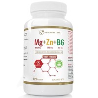 ZMA Magnez+Cynk+B6   Cytrynian  Progress Labs 120 tab.
