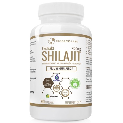 Shilajit Extract Mumio Himalajskie 400mg VEGE 90kaps. Progress Labs