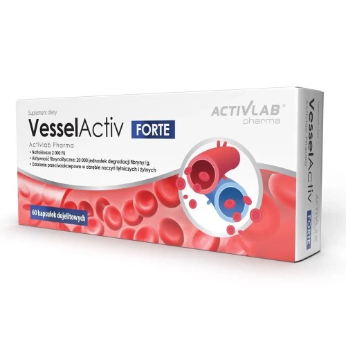 Vesselactiv Forte 60kaps. Activlab Nattokinaza Sojowa Krążenie