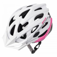 Kask Rowerowy Meteor MV29 Drizzle M 55-58 cm Biało-Różowy