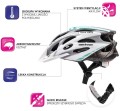 Kask Rowerowy Meteor MV29 Drizzle M 55-58 cm Biało-Różowy