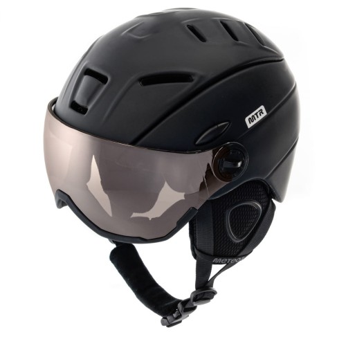 Kask Narciarski Meteor Holo roz. S 53-55 cm Czarny