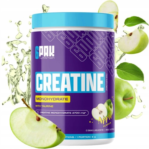Kreatyna 6PAK Creatine Monohydrate 500g Jabłko