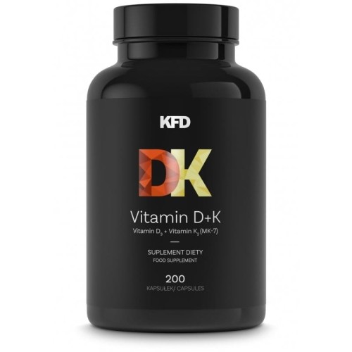 Witamina D3 + K2(MK-7 z natto) KFD Vitamin D3+K2  200 kaps.