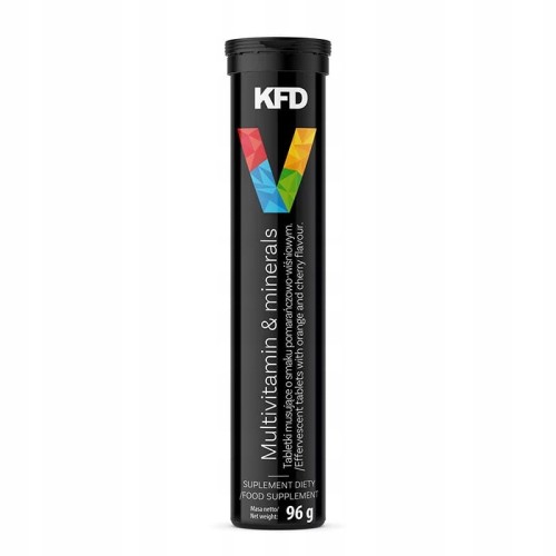 KFD Multivitamin & Minerals 24 tabl. musujące smak Pomarańczowo-Wiśniowy