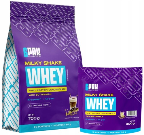 Zestaw Dwóch Białek Milky Shake Whey -700g+300g Caffe Latte/Lody Pistacjowe