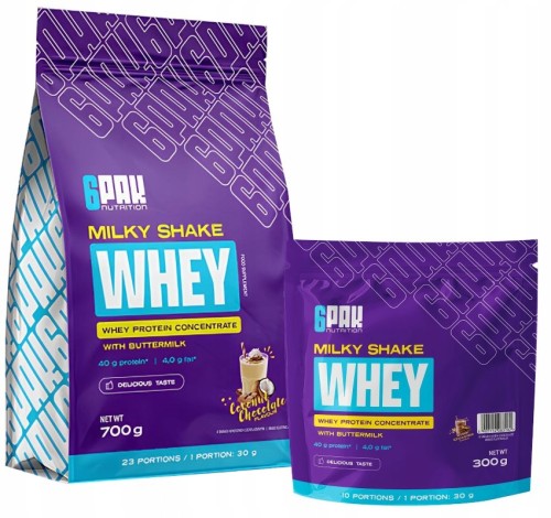 Zestaw Dwóch Białek Milky Shake Whey -700g+300g Kokos-Czek./Dubai Czekolada