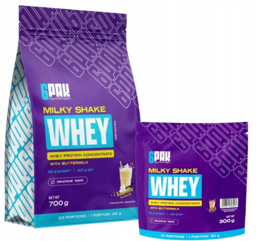 Zestaw Dwóch Białek Milky Shake Whey -700g+300g Wanilia/Ciasteczka