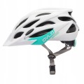 Kask Rowerowy Regulowany Szosowy z Daszkiem Meteor Ovlo M Biały/Miętowy