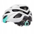 Kask Rowerowy Regulowany Szosowy z Daszkiem Meteor Ovlo M Biały/Miętowy