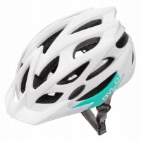 Kask Rowerowy Regulowany Szosowy z Daszkiem Meteor Ovlo L Biały/Miętowy