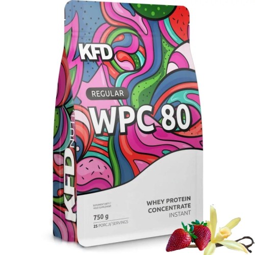 Białko KFD Regular WPC 80 750g Wanilia-Truskawka