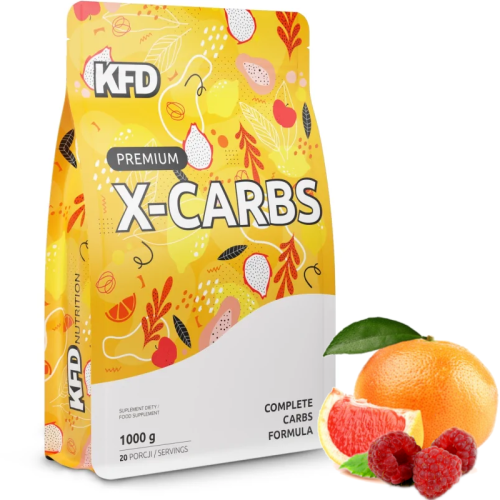 Węglowodany KFD Premium X-Carbs 1000g Malina - Grejpfrut