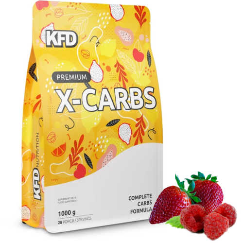 Węglowodany KFD Premium X-Carbs 1000g Truskawka-Malina