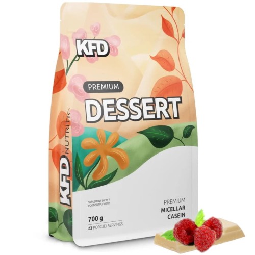 Białko KFD Premium Dessert  700g Biała Czekolada-Malina  Kazeina
