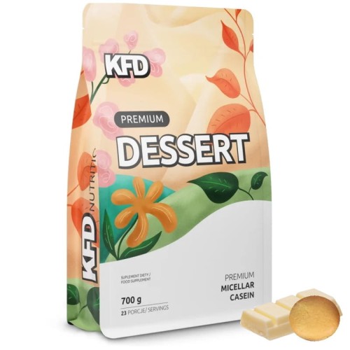 Białko KFD Premium Dessert  700g Biała Czekolada - Biszkopt  Kazeina